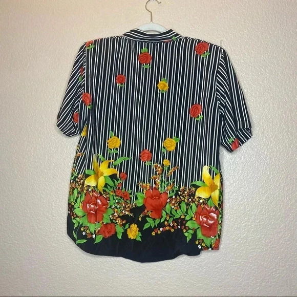 *SALE* Guess Vintage Striped Floral Shirt - Picture 6 of 7